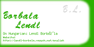 borbala lendl business card